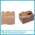 Caixa de comida de papel marrom kraft amovível e amigável com fita adesiva